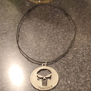 The Punisher key fob necklace